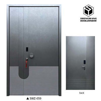 2050 X 960 Luxury Front Aluminum Swing Door Main Exterior Aluminum Slide And Swing Door ประตูลื่นและลื่นของอลูมิเนียม