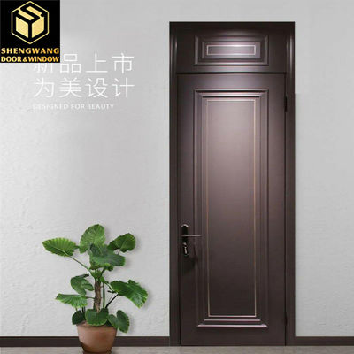 Sapele ทนทานการกัดกร่อน ประตูห้องอลูมิเนียม หลักแข็ง ประตูกันเสียง