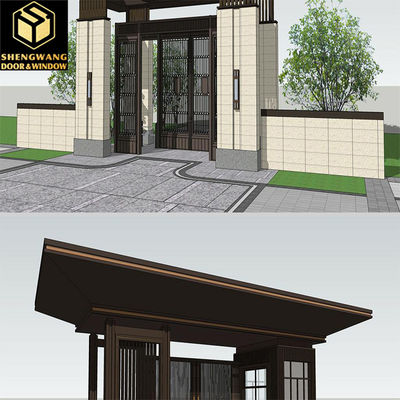 Sapele ทนทานการกัดกร่อน ประตูห้องอลูมิเนียม หลักแข็ง ประตูกันเสียง