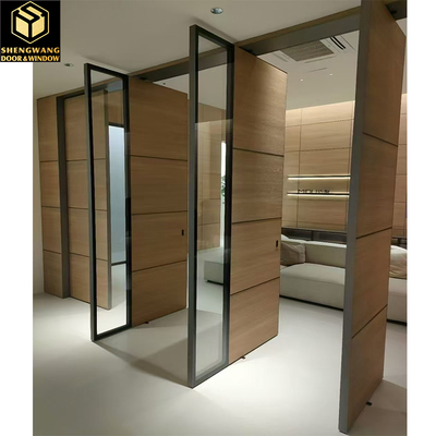 อพาร์ทเม้นท์ สีเทาเข้ม สีดํา อลูมิเนียม ประตูภายใน MDF 45 นาที ประตูไฟ